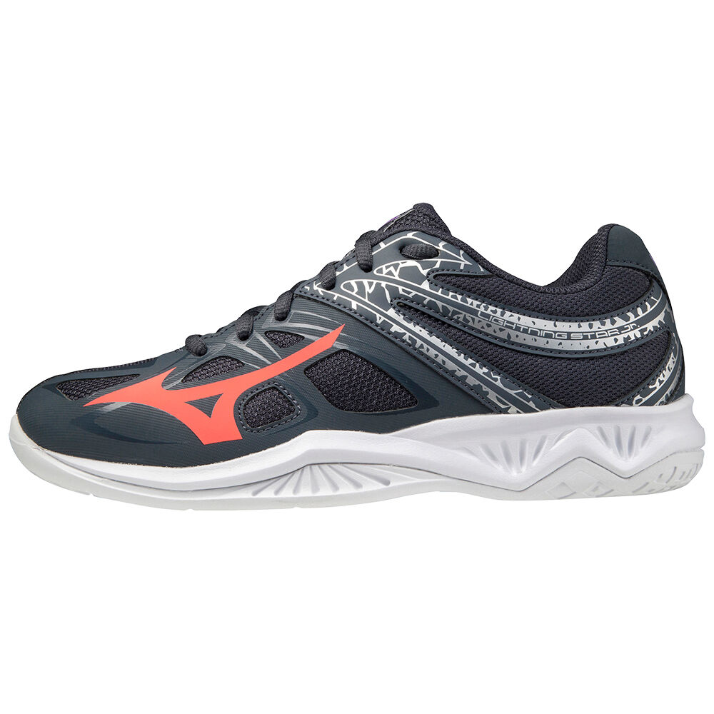 Mens Mizuno Lightning Star Z5 Volleyball Shoes Navy/Coral Philippines (WLNGHU402)